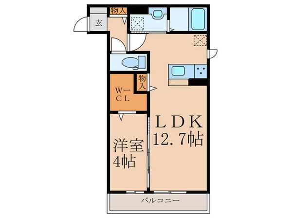 D-ROOM浜町Ⅱ　B棟の物件間取画像